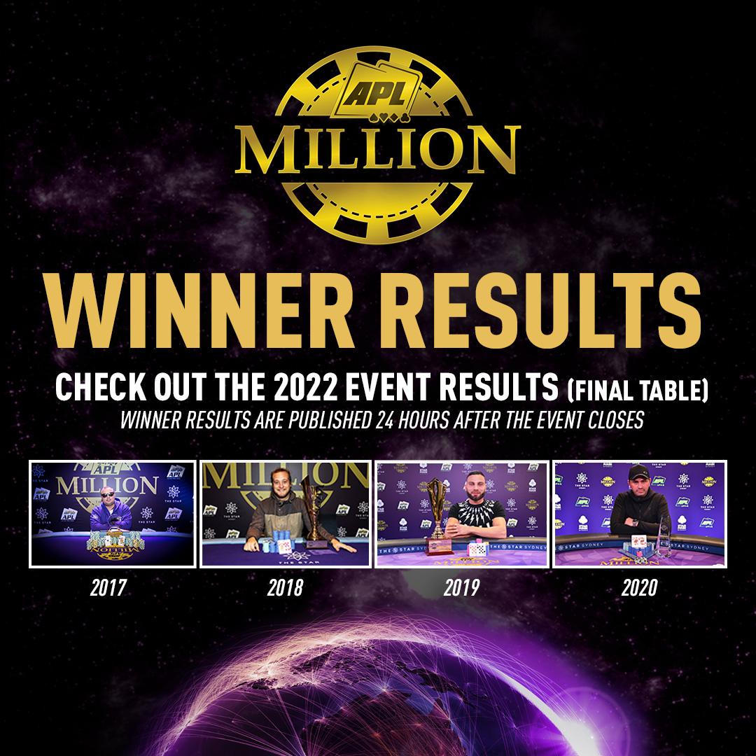 2022 APL Million Winner Results